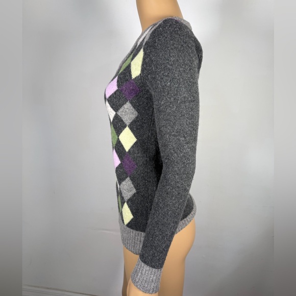 Twik La Maison Simons Women’s Size P/S 100% Wool Diamond Sweater - Picture 3 of 7